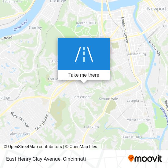 East Henry Clay Avenue map