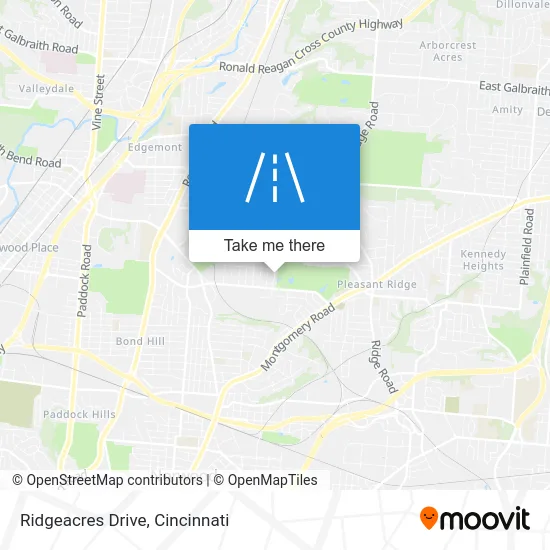 Ridgeacres Drive map