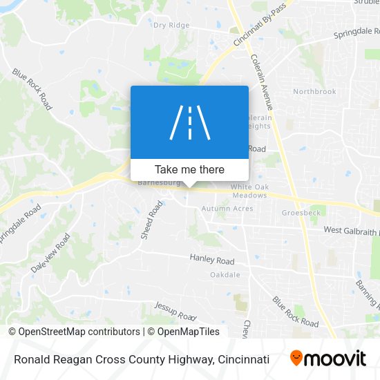 Ronald Reagan Cross County Highway map