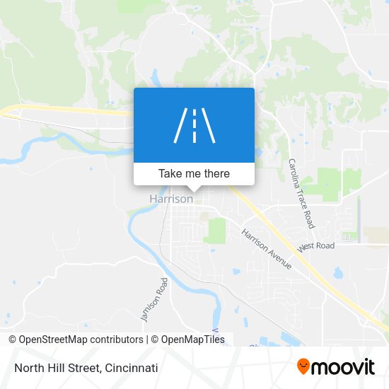 North Hill Street map