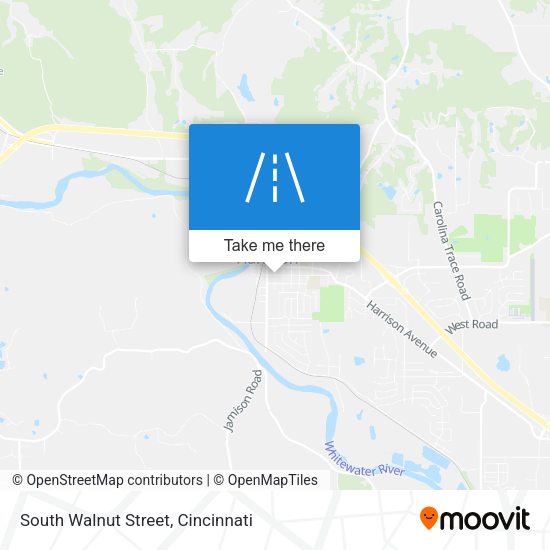 South Walnut Street map