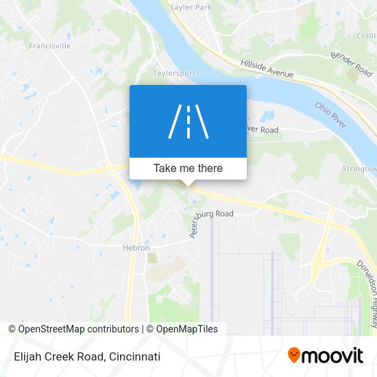 Elijah Creek Road map