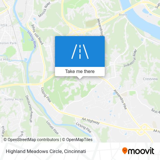 Highland Meadows Circle map