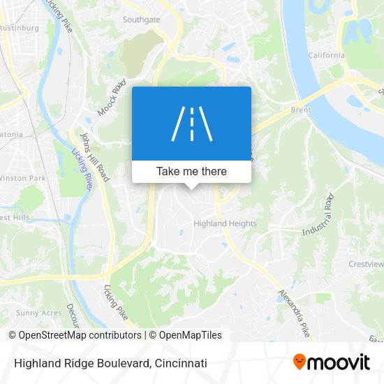 Highland Ridge Boulevard map