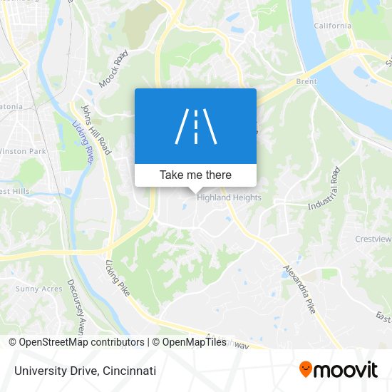 University Drive map