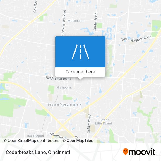 Cedarbreaks Lane map
