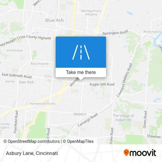 Asbury Lane map