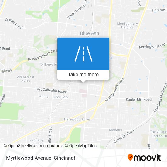 Myrtlewood Avenue map