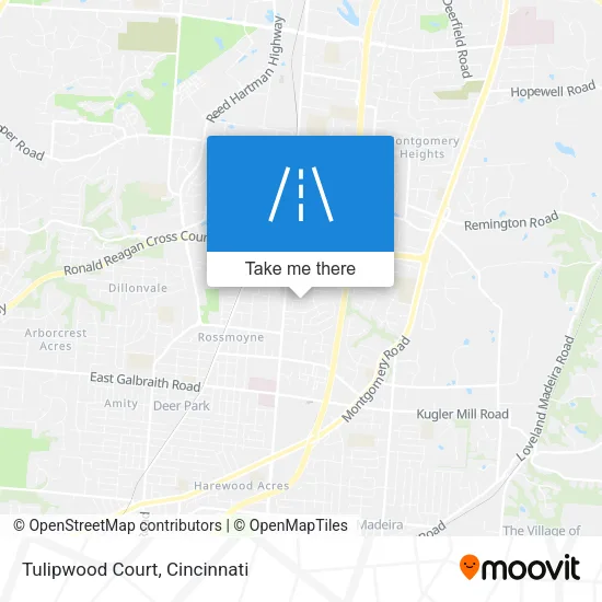 Mapa de Tulipwood Court