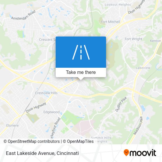 East Lakeside Avenue map