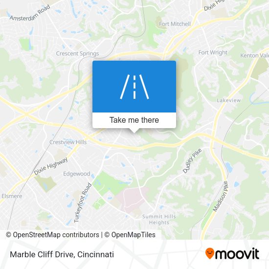Marble Cliff Drive map