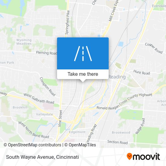 South Wayne Avenue map