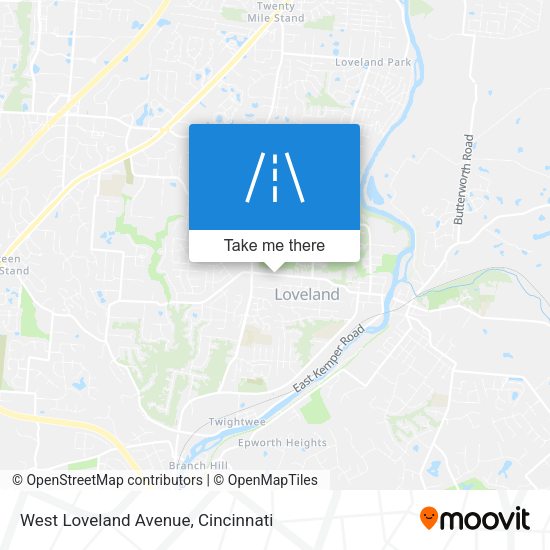 West Loveland Avenue map