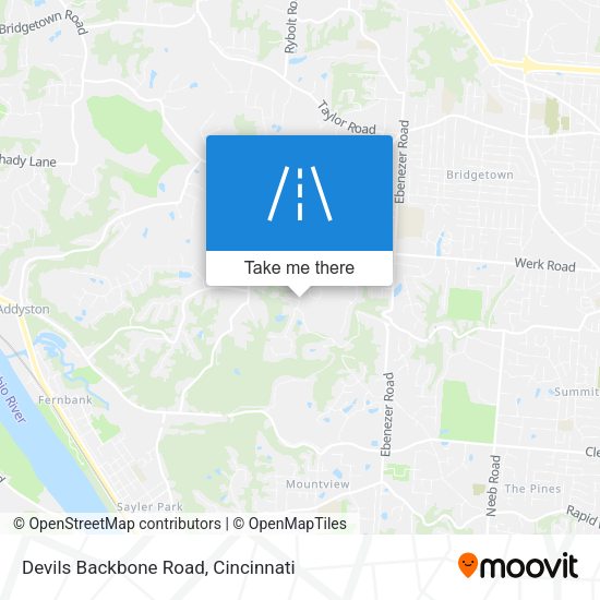 Devils Backbone Road map