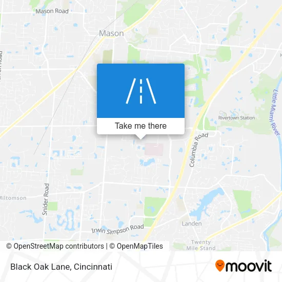 Black Oak Lane map