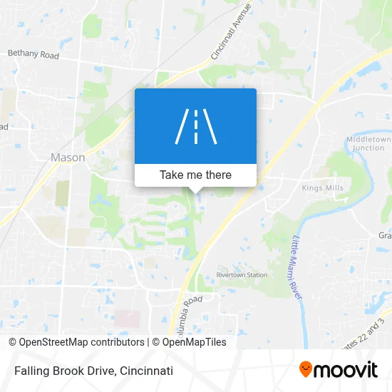 Falling Brook Drive map