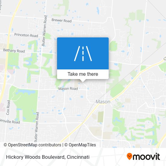 Hickory Woods Boulevard map