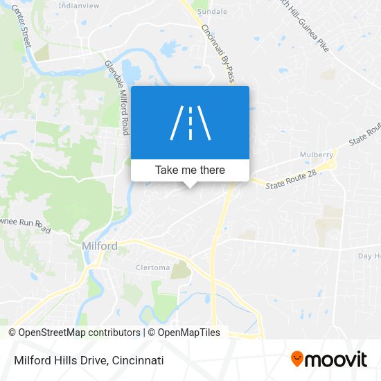 Milford Hills Drive map