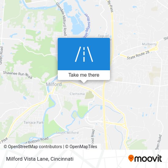 Milford Vista Lane map