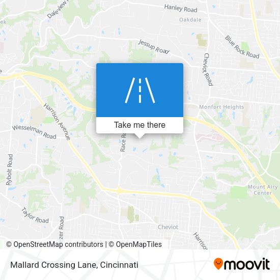 Mallard Crossing Lane map