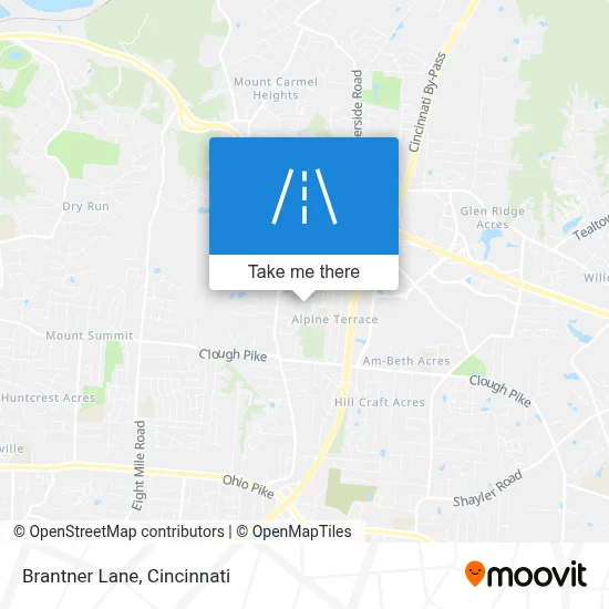 Brantner Lane map