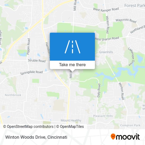 Winton Woods Drive map