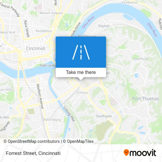 Forrest Street map