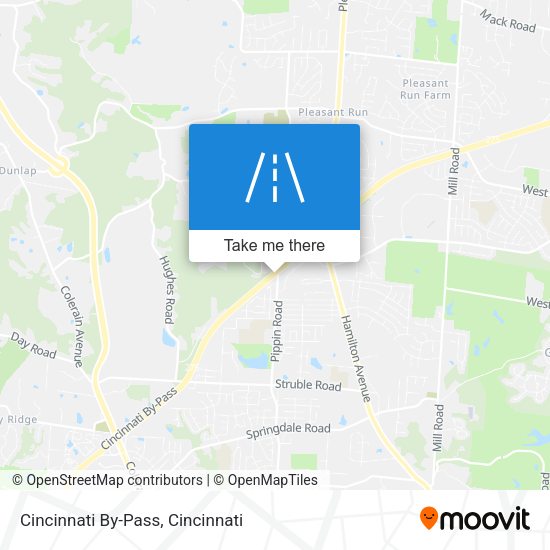 Cincinnati By-Pass map