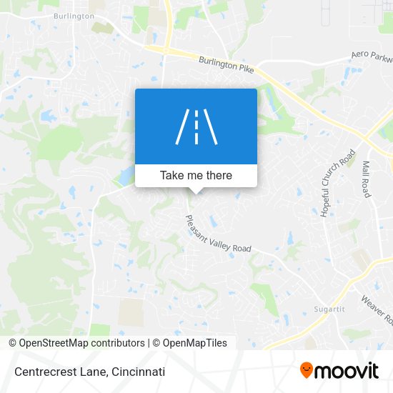 Centrecrest Lane map