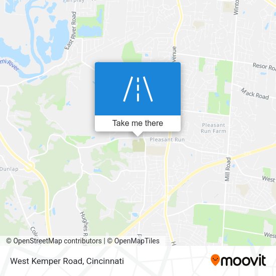 West Kemper Road map