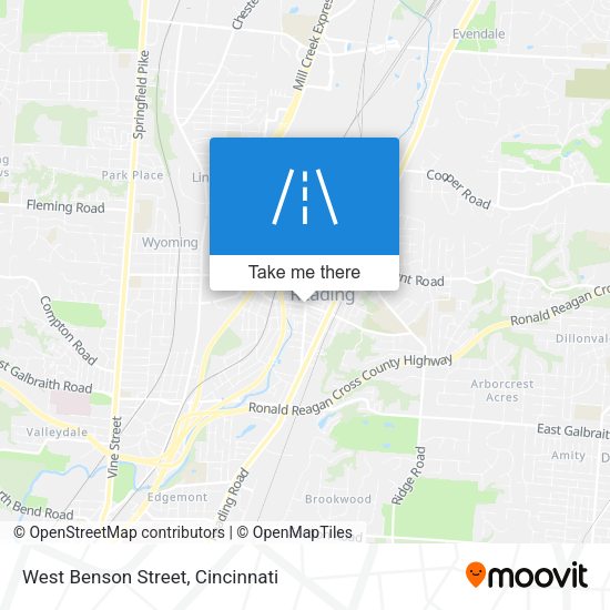 West Benson Street map