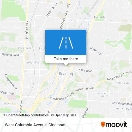 West Columbia Avenue map