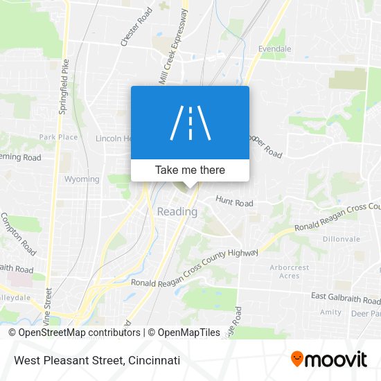West Pleasant Street map