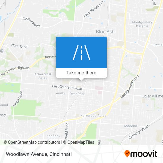 Mapa de Woodlawn Avenue