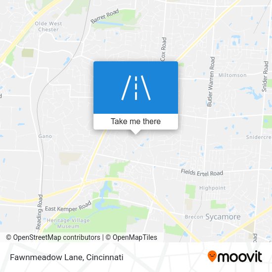 Fawnmeadow Lane map