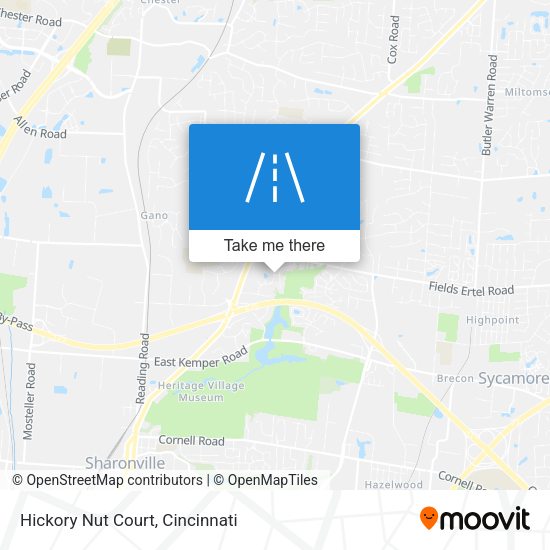 Hickory Nut Court map