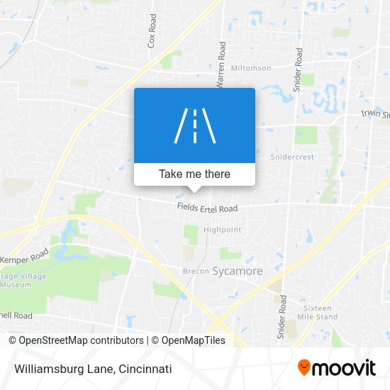 Williamsburg Lane map