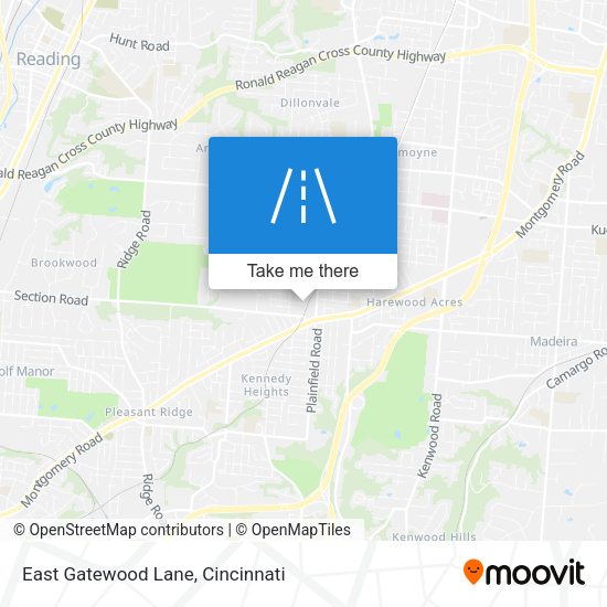 East Gatewood Lane map