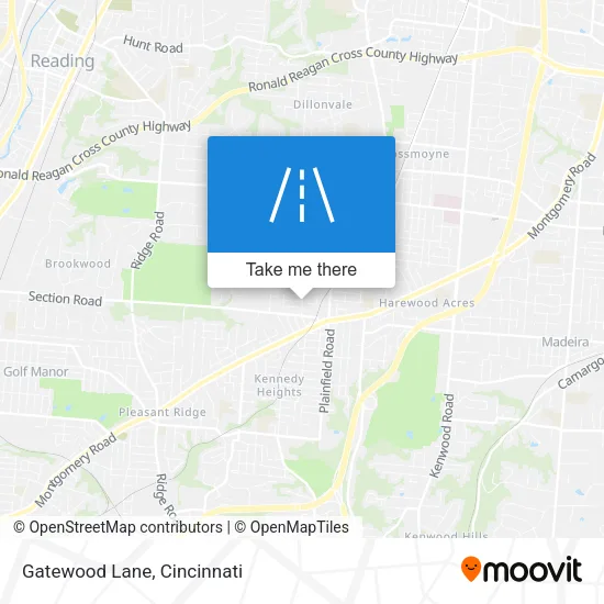 Gatewood Lane map