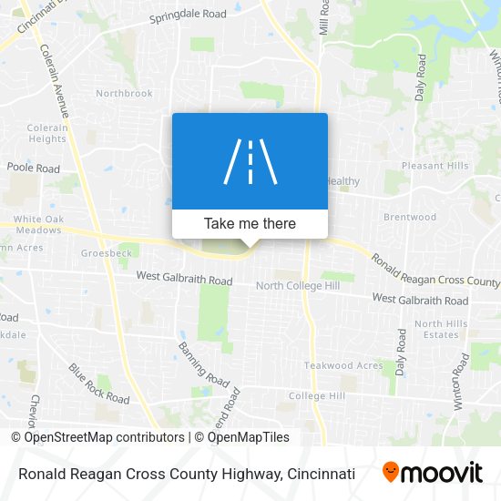 Ronald Reagan Cross County Highway map