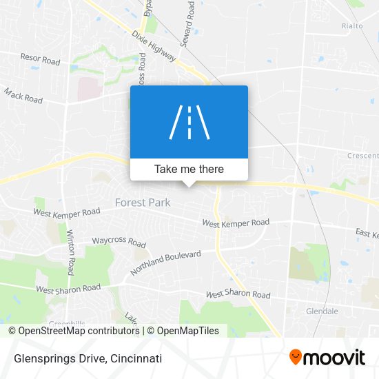 Glensprings Drive map