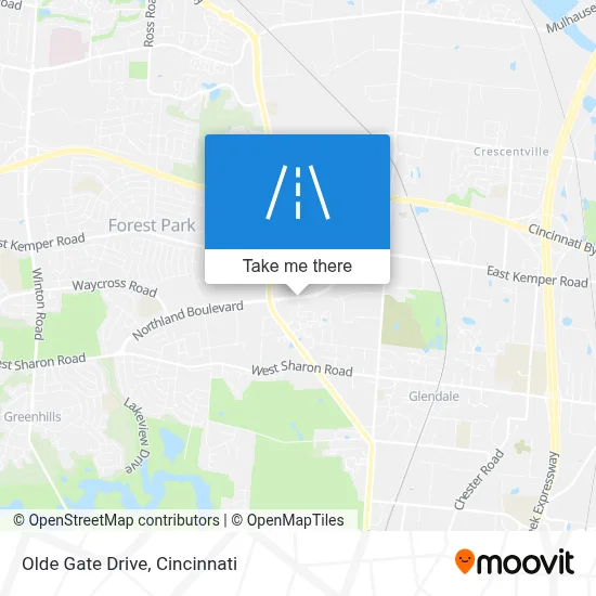 Olde Gate Drive map