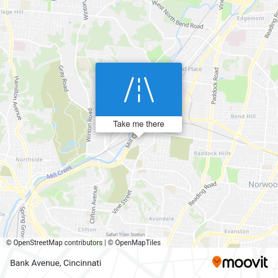 Mapa de Bank Avenue