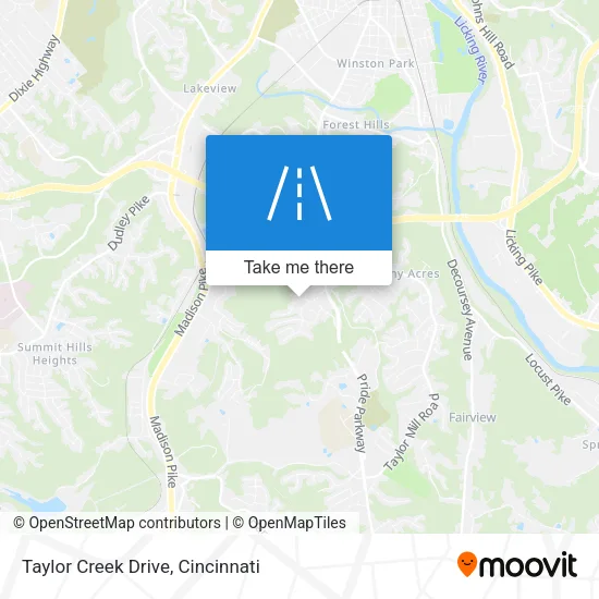 Taylor Creek Drive map