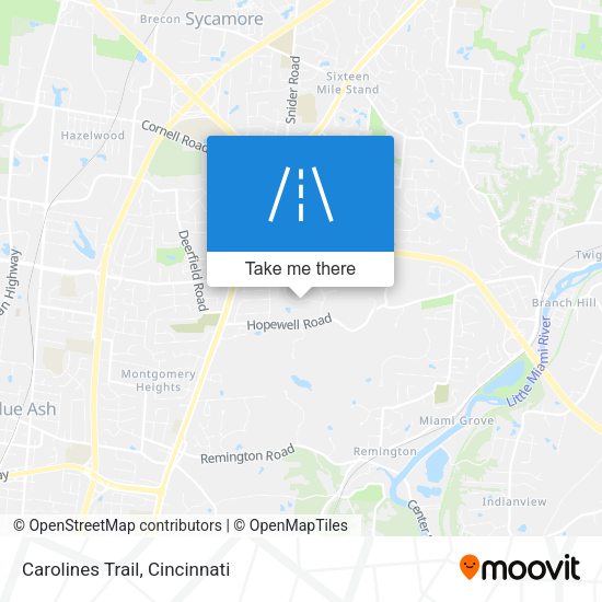 Carolines Trail map