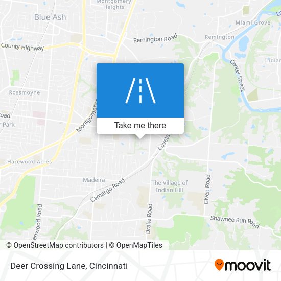 Deer Crossing Lane map