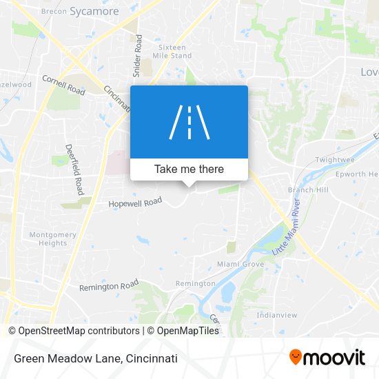 Green Meadow Lane map