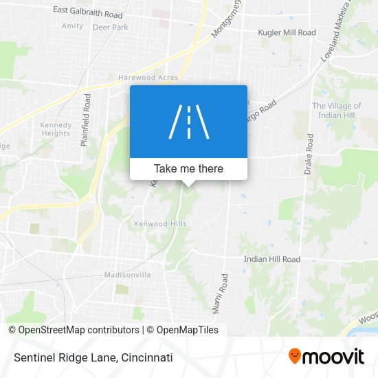 Sentinel Ridge Lane map