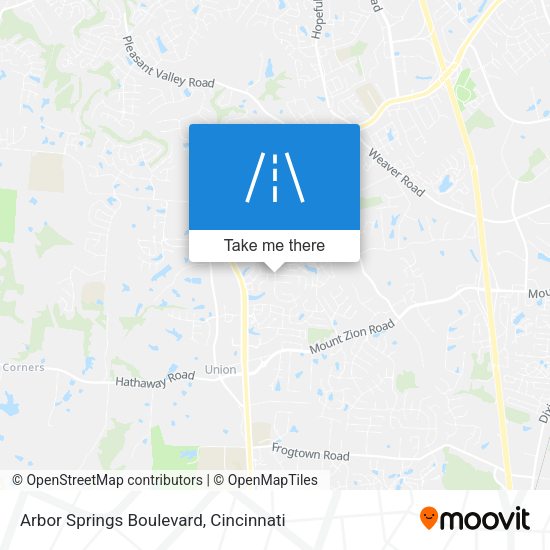 Arbor Springs Boulevard map