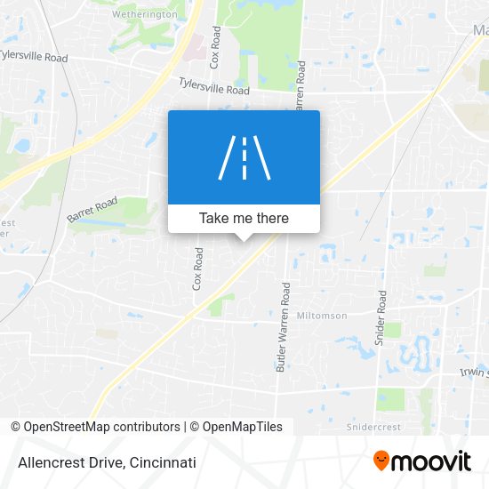 Allencrest Drive map